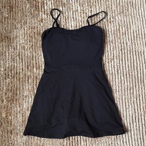 ALO Yoga Black Mini Dress with Spaghetti Straps